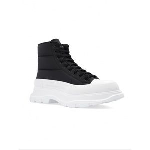 LIKE NEW! Alexander McQueen black high top platform sneakers